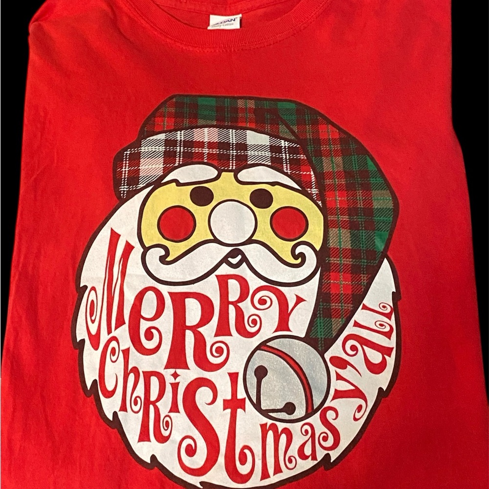 🎁 Gildan Red Merry Christmas Y'all Short Sleeve Tee - Picture 3 of 3
